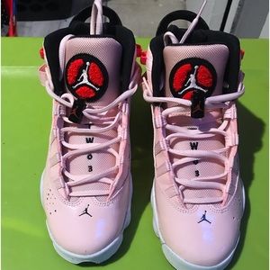 Jordan 6 rings (GS) pink/black/white